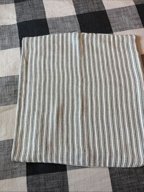 Pottery Barn Striped Pillow Cover in Cream and Gray